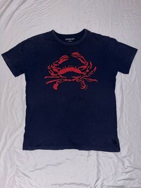 Crewcuts Navy Blue Tee with Red Crab Print